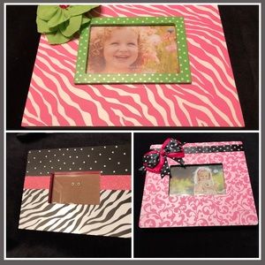 Set of 3 cute, Girly Picture Frames